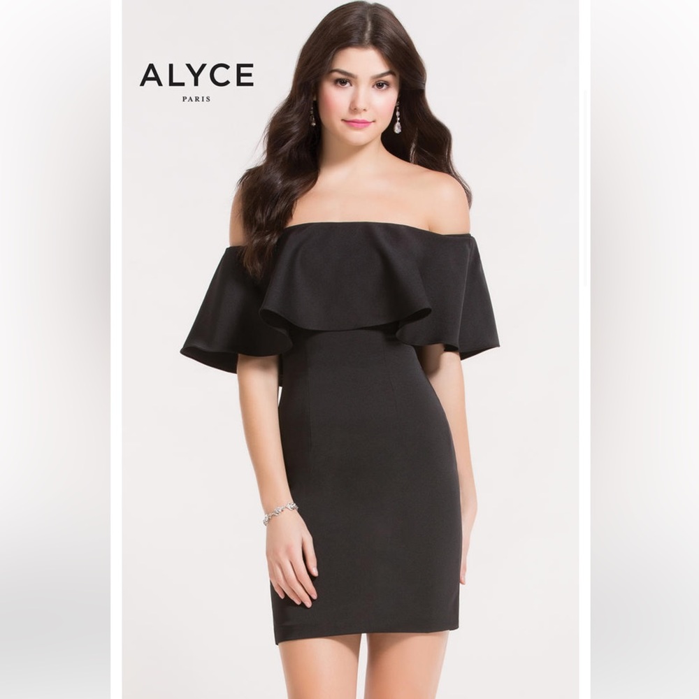 ALYCE Paris Off The Shoulder Black Dress Size 2